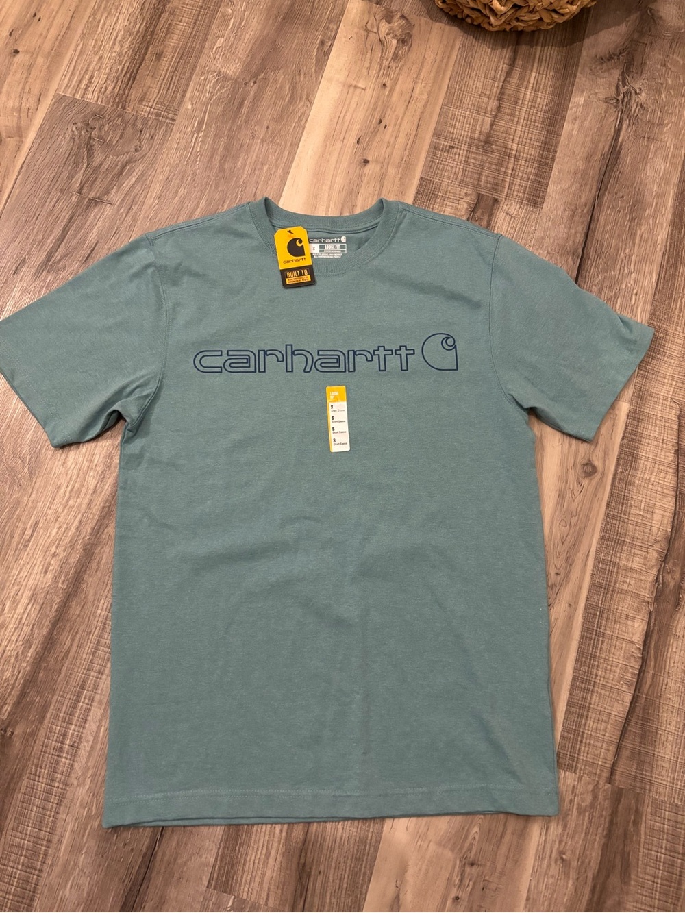 Carhartt Men’s Short Sleeve Logo Tee in Slate Teal